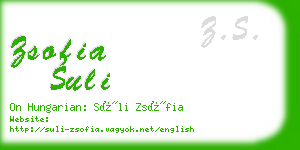 zsofia suli business card